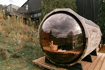 panoramic view sauna in Bracebridge, ON