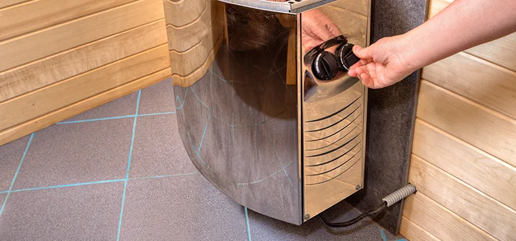 Floor-mounted sauna heater Installation in Bracebridge, Ontario