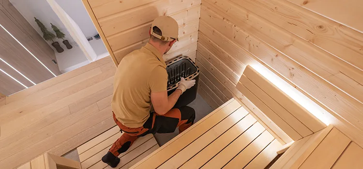 Finnish Sauna Ceiling Installation in Bracebridge, Ontario